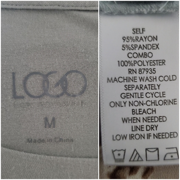 LOGO Lori Goldstein Crepe Tunic Sz M EUC - Picture 5 of 5